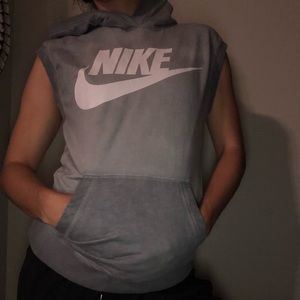 Nike Grey sweatshirt vest